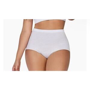 CURVEEZ Daily Striped Briefs White 3XL